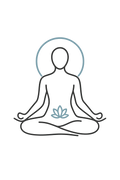 Minimal Line Art — Meditate & Lotus