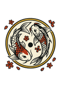 Koi Yin-Yang Crest — Sakura Ink