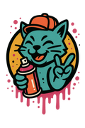 Graffiti Cat — Sticker Badge