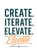 Create. Iterate. Elevate. — Typography Stack